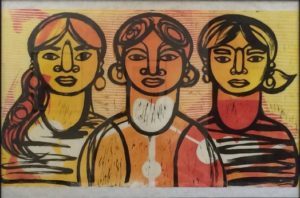 Favianna Rodriguez: Three Women (Yellow)