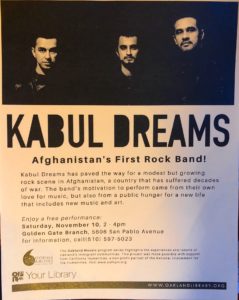 Kabul Dreams at Oakland Public Library, Golden Gate Branch Library