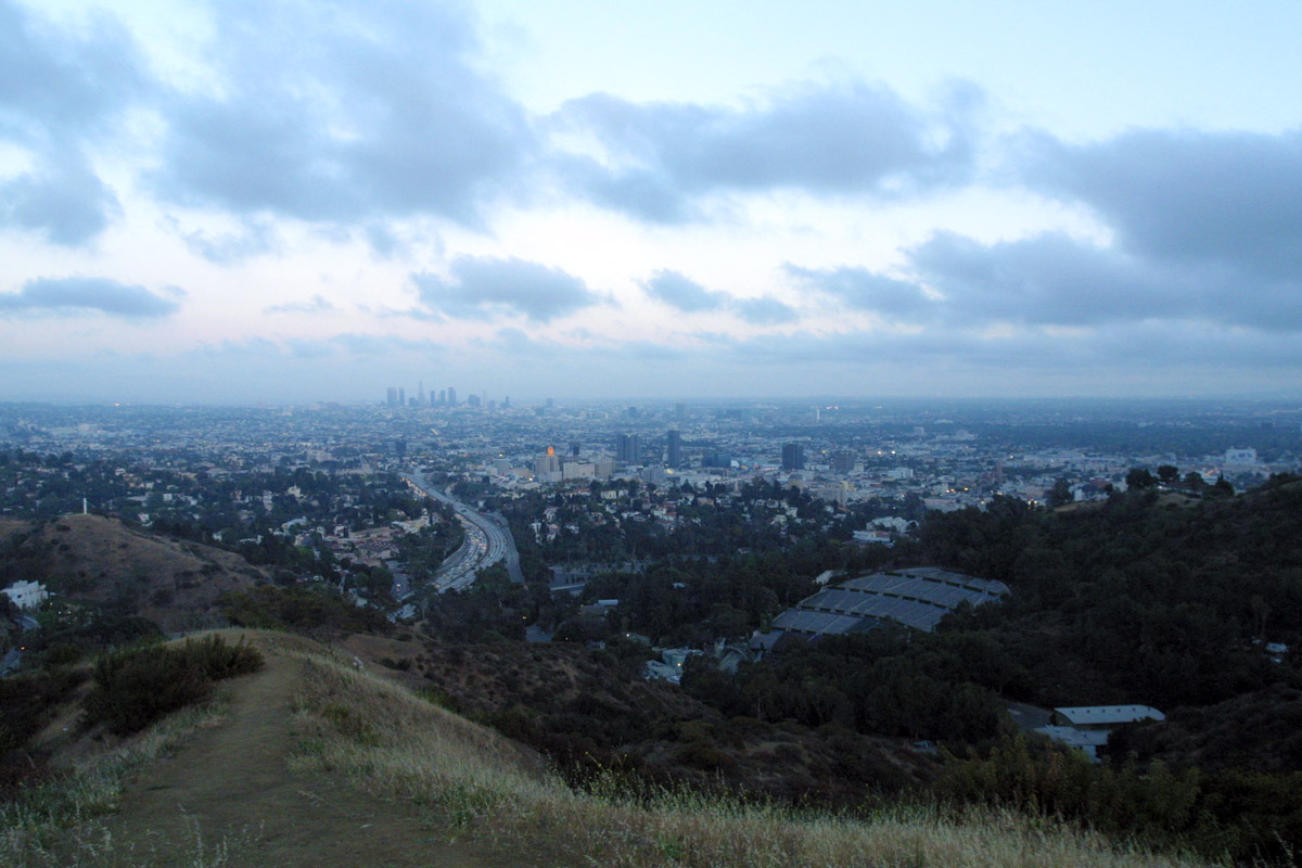 Los Angeles as seen from Mulholland Drive.