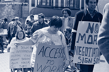 Marchers in an SF Rally by photographer Anthony Tusler.