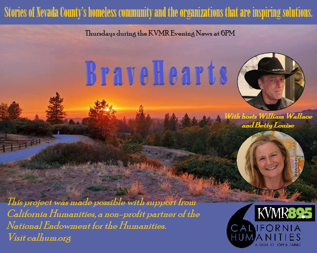A flyer for the podcast with pictures of two hosts and a sunset.