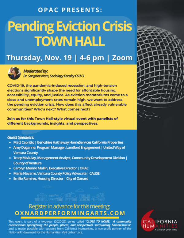 Pending Eviction Crisis Town Hall Event flyer