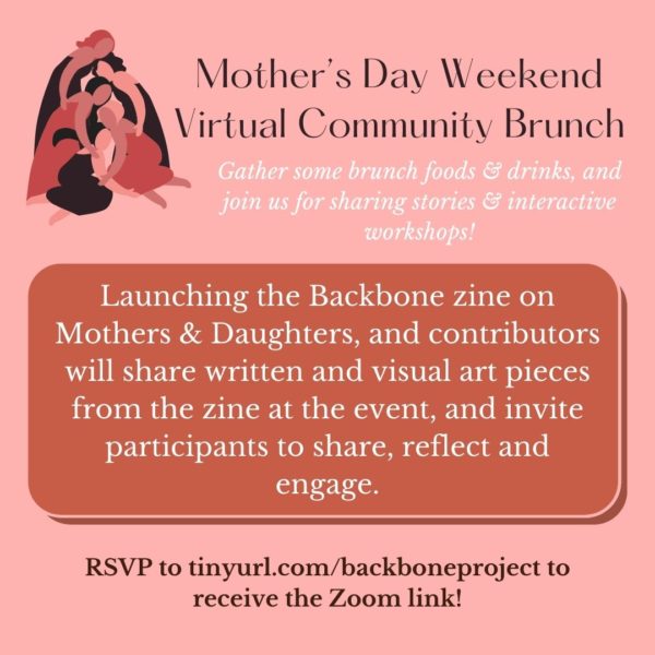 A pink flyer with details of the event.