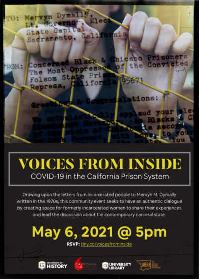 A flyer with hands holding a chained fence. It includes details of the program.