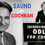 Photos of Saund and Cochran running for congress.