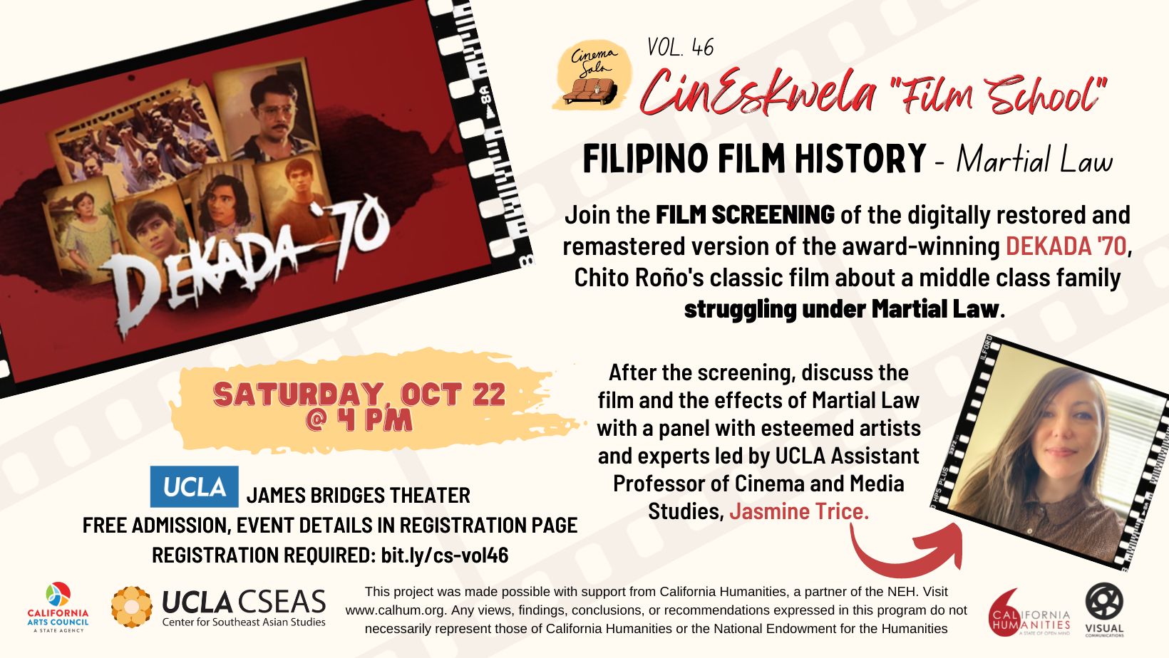 poster for film screening event with text