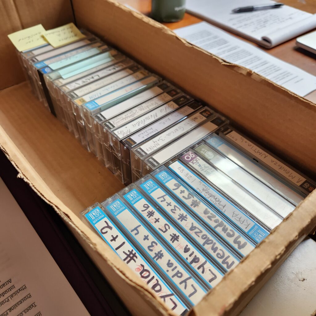 tape decks in a brown box.