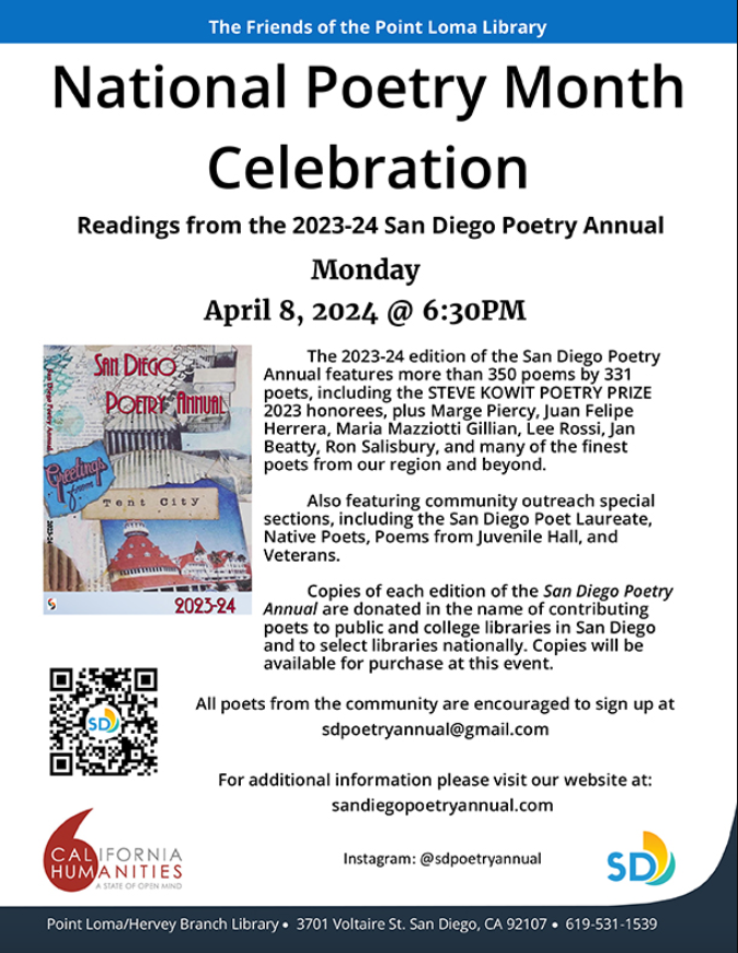 Flyer for National Poetry Month Celebration
