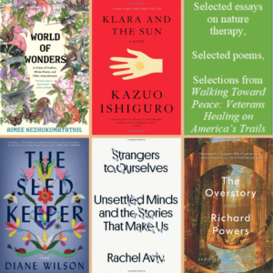 Collage of six book covers.