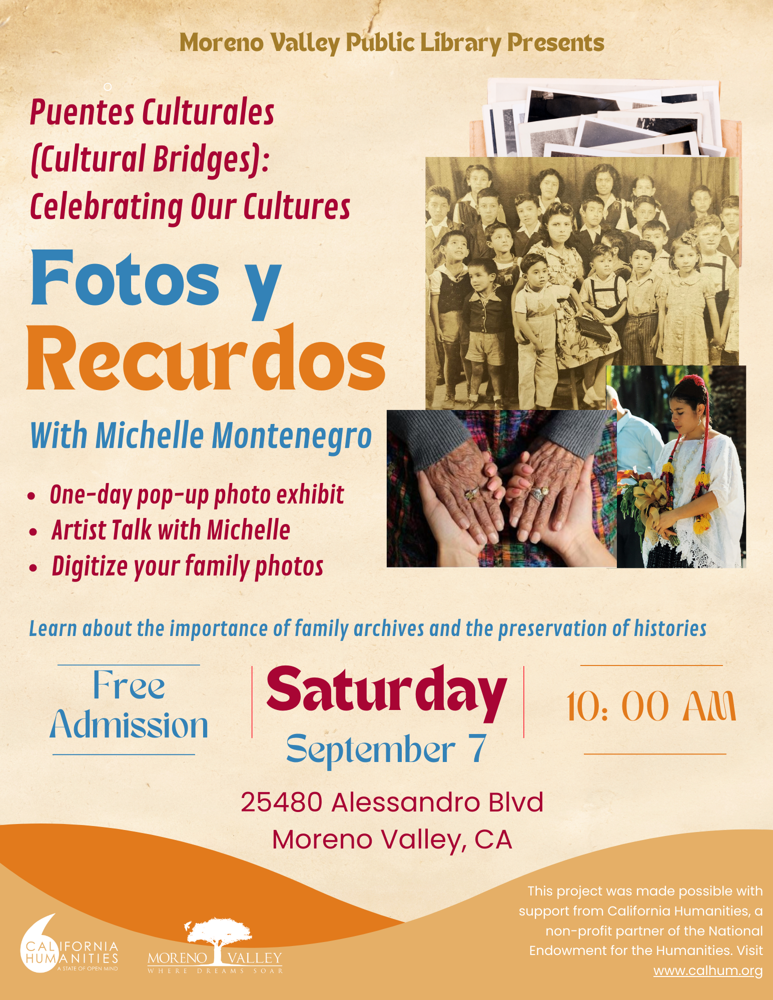 Flyer for Fotos y Recurdos