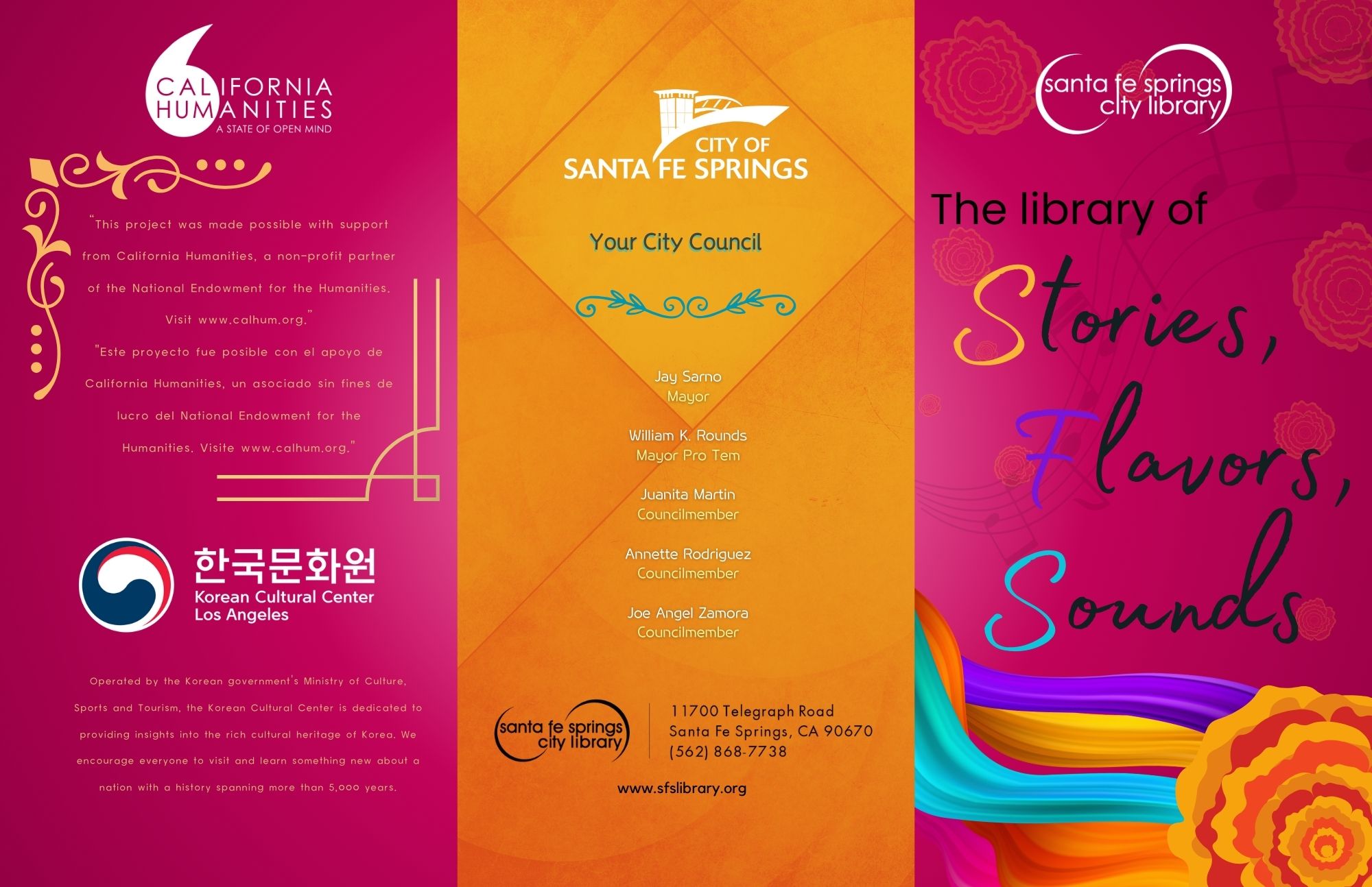 Brochure front and back with program title and partner logos