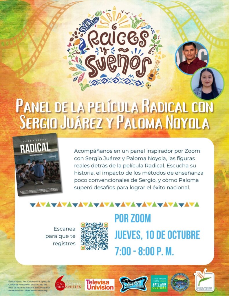 RADICAL! screening promotional flyer with Raices Suenos header