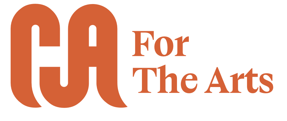 CA for the Arts text logo in orange