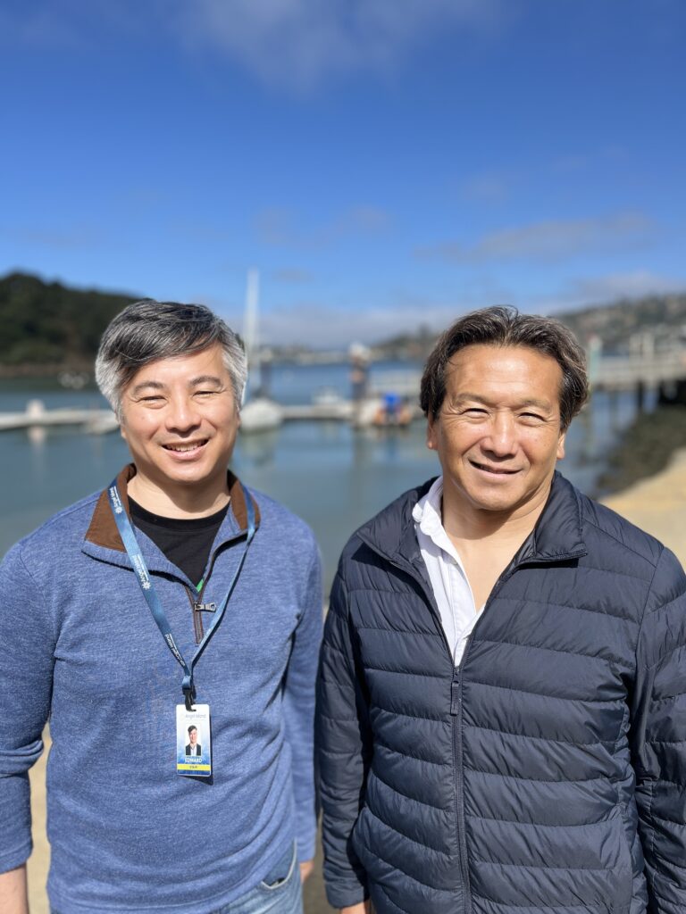 Edward Tepporn, Executive Director of the Angel Island Immigration Station Foundation pictured with Rick Noguchi, President and CEO of California Humanities