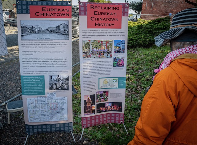 Banners help to tell past history and hopes for the future of Eureka’s Chinatown