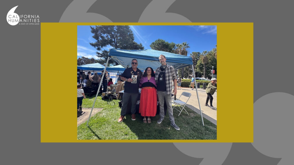 mariana and Victorio with guest at the California Native American Day
