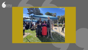 mariana and Victorio with guest at the California Native American Day